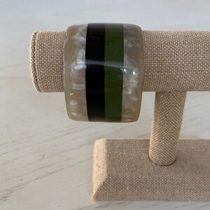 Source Unknown Green and Black Bracelet